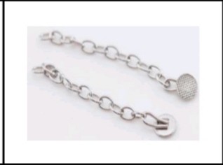 Silver Button Chain 2pcs/bag